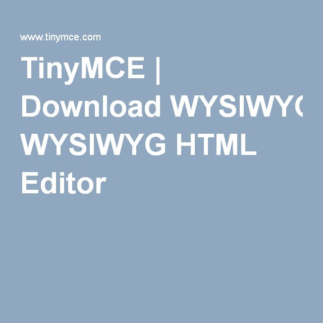tinymce html editor